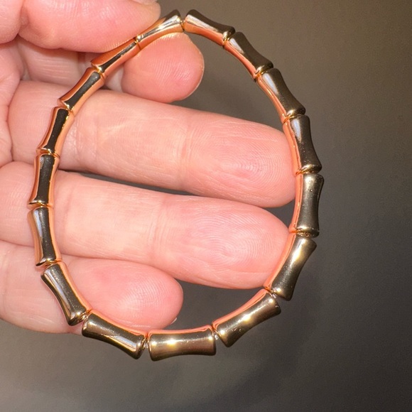 Christian bamboo bracelet 2 piece set with gold cross - Picture 2 of 5